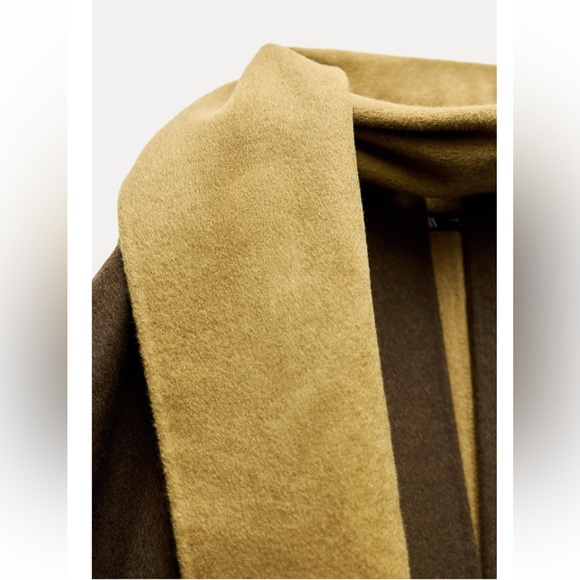 ZARA WOOL BLEND SCARF CAPE - Picture 10 of 11